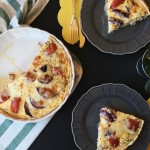 Paradicsomos-Lilahagymás Quiche