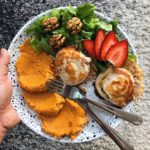 Triplán Sajtos Pulykatekercs, édesburgonya pürével